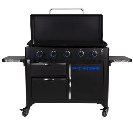 Plancha à Gaz 5 Brûleurs 14650W Plaque Ceramique 90 x 46 cm Amovible Pit Boss