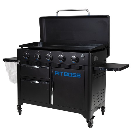 Plancha à Gaz 5 Brûleurs 14650W Plaque Ceramique 90 x 46 cm Amovible Pit Boss