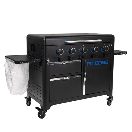 Plancha à Gaz 5 Brûleurs 14650W Plaque Ceramique 90 x 46 cm Amovible Pit Boss