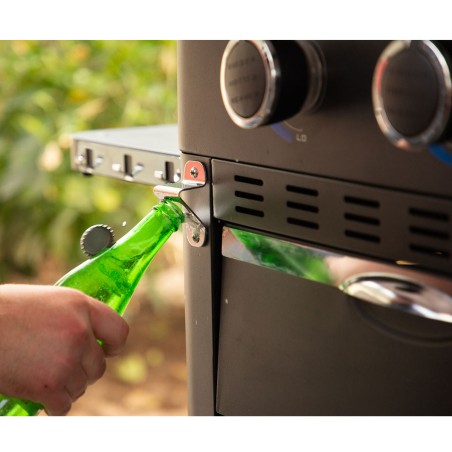 Plancha à Gaz 5 Brûleurs 14650W Plaque Ceramique 90 x 46 cm Amovible Pit Boss