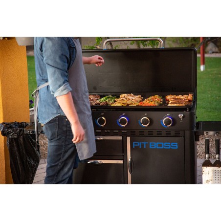 Plancha à Gaz 5 Brûleurs 14650W Plaque Ceramique 90 x 46 cm Amovible Pit Boss
