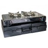 Réchaud 2 feux Inox 4400W + Plaque Grill Plancha 2en1 Thermocouple Intérieur / Extérieur ALPEN CAMPING