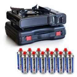 Réchaud à gaz 2200W + 12...