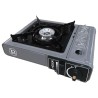 Réchaud gaz Camping 1 Feu 2200W + 4 Cartouches gaz Butane Allumage Piezo – Camping Randonnée Cuisine Extérieure INTEC
