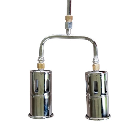 Chalumeau à gaz 2 Bruleurs Ø 60 mm Turbo Détendeur gaz 4.0 bar Tuyau 5m INTEC