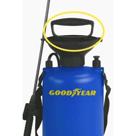 Pulvérisateur à main 5L + Buse et Lance Inox - Pulvérisateur à Pression Idéal Désherbage et Traitement Naturel Goodyear