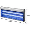 Lampe Anti Moustique Extérieur 40W Lampe Ultra Violet - Elimine Mouche, Moucheron, Insectes Volants Surface 150m² PLEIN AIR