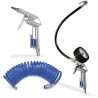 Compresseur d'air Silencieux 50 Litres 8 bar 2CV 1.5KW 115 PSI + Kit Air comprimé 3 pièces GOODYEAR