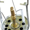 Lampe à gaz 1100W + 8 Cartouches gaz Butane 190g - Allumage Piezo Coque Métal - Lampe de Camping Extérieure INTEC