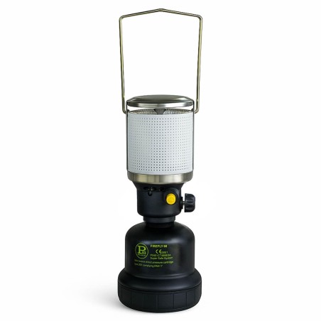 Lampe à gaz 1100W + 8 Cartouches gaz Butane 190g - Allumage Piezo Coque Métal - Lampe de Camping Extérieure INTEC