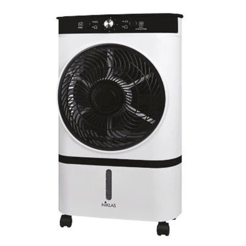 Rafraichisseur d'air Ventilateur sur roulettes 65W Réservoir 7L 3 Vitesses - Anti Canicule NIKLAS