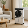 Rafraichisseur d'air Ventilateur sur roulettes 65W Réservoir 7L 3 Vitesses - Anti Canicule NIKLAS