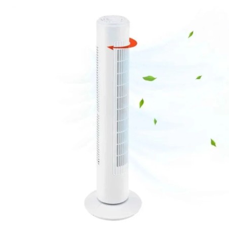 Ventilateur Colonne 50W Air Frais - Ventilateur avec Minuterie 3 Vitesses 20 x 20 x 74 cm NIKLAS