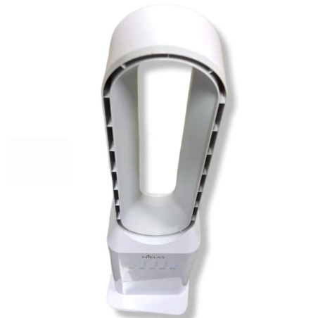 Ventilateur à Télécommande 50W - Ventilateur Sans Pales Colonne 3 Vitesses avec Minuterie 7h Design Blanc NIKLAS