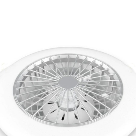 Ventilateur Plafond Lumière LED 30W Ø50cm - Éclairage Dimmable, Télécommande Effet Ciel Etoilé - Trio Lighting