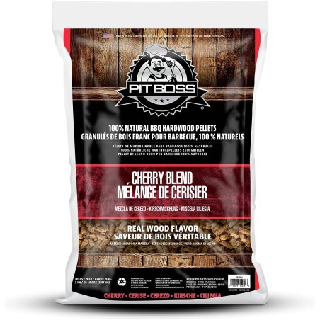 Sac de Pellets en Bois de Chêne 9 kg Granulés de Bois Cerisier pour Cuisson Extérieure Barbecue Fumoir Four à pizza PIT BOSS