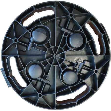 Support à Roulettes Rond diamètre 30 x 7 cm 4 roues - Porte Plante, Pot de Fleurs 170 kg max - Polypropylene Anti Choc KZ GARDEN