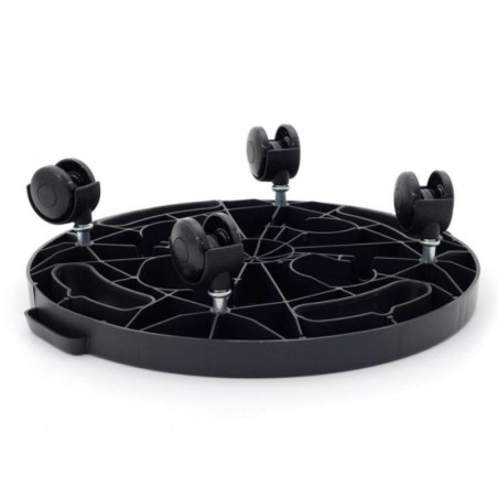 Support à Roulettes Rond diamètre 30 x 7 cm 4 roues - Porte Plante, Pot de Fleurs 170 kg max - Polypropylene Anti Choc KZ GARDEN