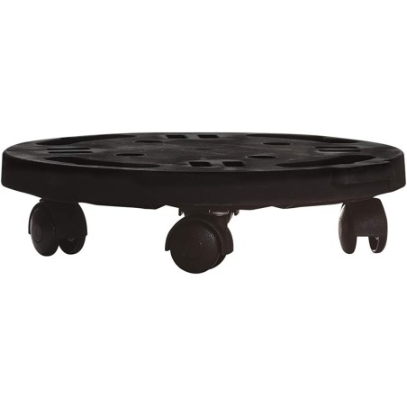 Support Plante Rond 30x7cm - Plateau à Roulettes Porte Pot de Fleurs Charge Lourde 170kg - Polypropylène antichoc Art Plast