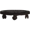 Support Plante Rond 30x7cm - Plateau à Roulettes Porte Pot de Fleurs Charge Lourde 170kg - Polypropylène antichoc Art Plast