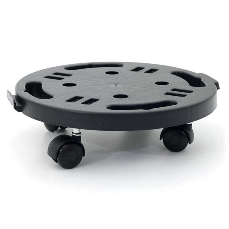 Support Plante Rond 30x7cm - Plateau à Roulettes Porte Pot de Fleurs Charge Lourde 170kg - Polypropylène antichoc Art Plast