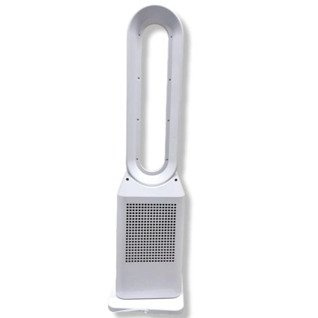 Ventilateur à Télécommande 50W - Ventilateur Sans Pales Colonne 3 Vitesses avec Minuterie 7h Design Blanc NIKLAS