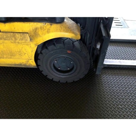 Pack de 10 Dalles PVC Clipsables Noires 50x50 cm Antidérapantes - Revêtement de Sol Garage, Atelier INTEC