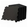 Pack de 10 Dalles PVC Clipsables Noires 50x50 cm Antidérapantes - Revêtement de Sol Garage, Atelier INTEC