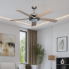 Ventilateur Plafonnier Eclairage 5 pales 60 W 3 vitesses Ø 130 cm Télécommande NIKLAS