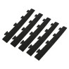 Pack 5 Bordures Males pour Dalle PVC noire Clipsable Sol Antidérapant Carré Garage Atelier PS50CRN/M INTEC