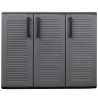 Armoire de Rangement Garage Atelier - Armoire basse 3 portes et 1 étagère Réglable Polypropylène 102x37h84 cm Charge 20 kg