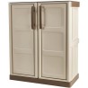 Armoire de Rangement Garage Atelier - Armoire basse 2 portes et 1 étagère Réglable Polypropylène 70 x 39 x 85.5cm Charge 20 kg