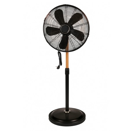 Ventilateur sur Pied 60W sur Mat en Bois réglable - Ventilateur Portable 3 Vitesses NIKLAS