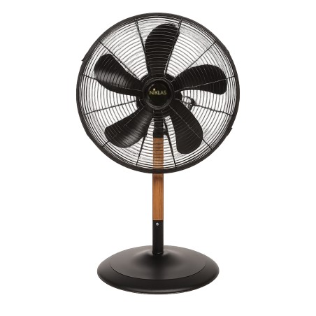 Ventilateur de Table 60W Mat en Bois - Ventilateur portable 3 Vitesses Hauteur 76cm Tête Réglable NIKLAS