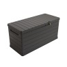 Coffre de rangement extérieur 350L - Coffre de Jardin Gris 118.5x52x57cm - Poignées de transport - Résistant à l'eau ArtPlast