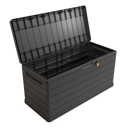 Coffre de rangement extérieur 350L - Coffre de Jardin Gris 118.5x52x57cm - Poignées de transport - Résistant à l'eau ArtPlast