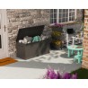 Coffre de rangement extérieur 350L - Coffre de Jardin Gris 118.5x52x57cm - Poignées de transport - Résistant à l'eau ArtPlast