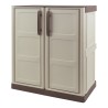 Armoire de Rangement Garage Atelier - Armoire basse 2 portes et 1 étagère Réglable Polypropylène 70 x 39 x 85.5cm Charge 20 kg