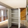 Armoire de rangement haute 2 portes 3 étagères - 70 x 39 x 165 cm - Armoire Intérieur/Exterieur Résistante INTEC