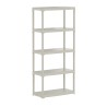 Étagère de rangement 5 niveaux 80x40x176 cm Beige Etagère 5 Tablettes Charge 150 kg Anti-humidité Lavable Art Plast