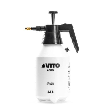 Pulvérisateur à main 1.5L spécial Produits Agressifs Jardin - Pulvérisateur à Pression + 4 Buses Interchangeables VITO