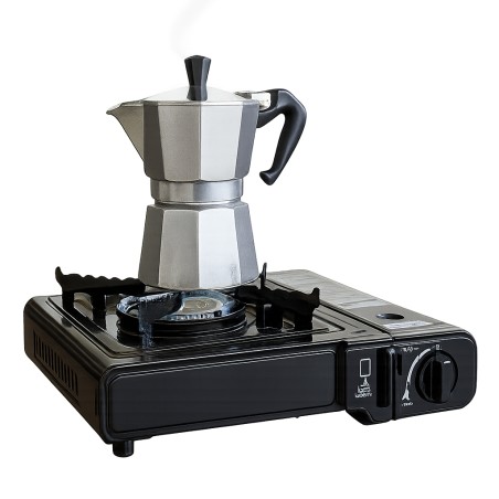 Réchaud à gaz 2200W Portable + 6 cartouches de gaz butane Cuisine Extérieure