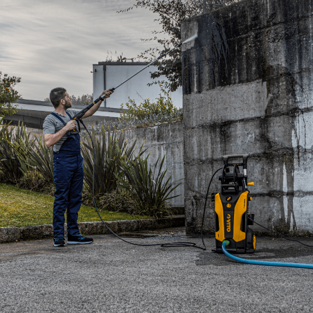 Nettoyeur haute pression 150 bar 2000W Brosse rotative Moteur induction Tuyau 5m Réservoir détergent VITO