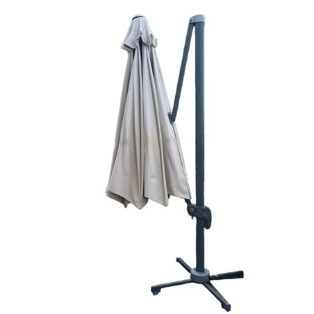 Parasol de Jardin Ø300 cm - Rotatif 360°, Toile Polyester - Parasol Déporté Terrasse, Balcon, Piscine KZ GARDEN