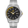 Montre Homme Watch Ø43mm Bracelet Argenté Inox Résistance à l'eau 100 m - Idée Cadeau Bijoux CAT