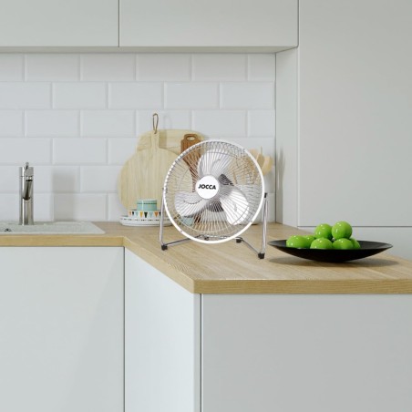 Ventilateur de Table 20W Compact Inclinable - Ventilateur portable 2 Vitesses - Débit d’Air Puissant & Faible Consommation Jocca