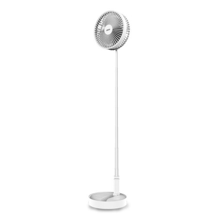 Ventilateur Silencieux Sans fil à Batterie Rechargeable USB BLANC Pliable & Pied Télescopique Télécommande Autonomie 24h Jocca