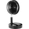 Ventilateur Silencieux Sans fil à Batterie Rechargeable USB NOIR  Pied Pliable & Télescopique Télécommande Autonomie 24h Jocca