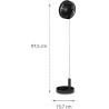 Ventilateur Silencieux Sans fil à Batterie Rechargeable USB NOIR  Pied Pliable & Télescopique Télécommande Autonomie 24h Jocca