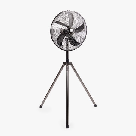 Ventilateur sur Pieds 50W Design, Trépied Télescopique réglable 125-145Cm, 3 vitesses Oscillant Inclinable Lifetime Air